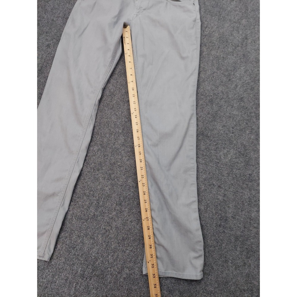 Hudson Jeans Mens 32x33 Gray Denim BLAKE Preppy Stretch Slim Straight - Picture 7 of 15